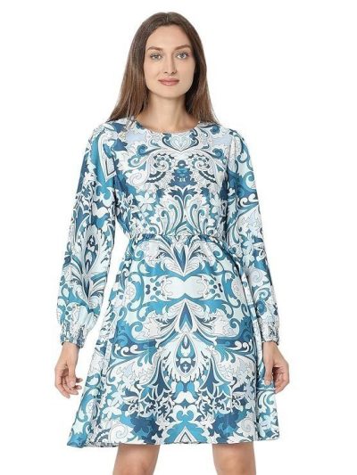 VERO MODA Ethnic Motifs Printed Fit & Flare Dress