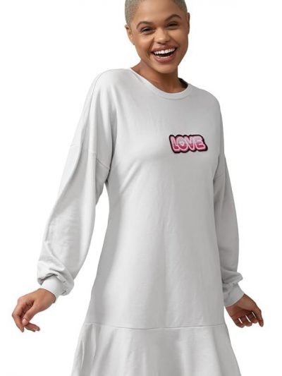 FOREVER 21 Womens Graphic Drop Waist Mini Dresses