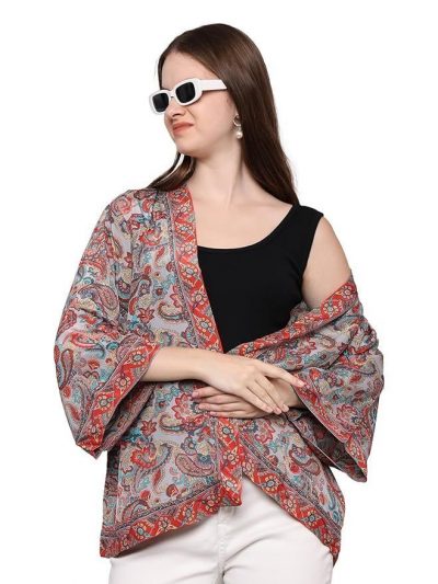 KE KANHA EXPORTS Shrugs for Women Stylish | Cover up on Jeans Tops for Women | Western Beach Outfits | Summer Clothes | Kimono Length Option Short | Medium | Long