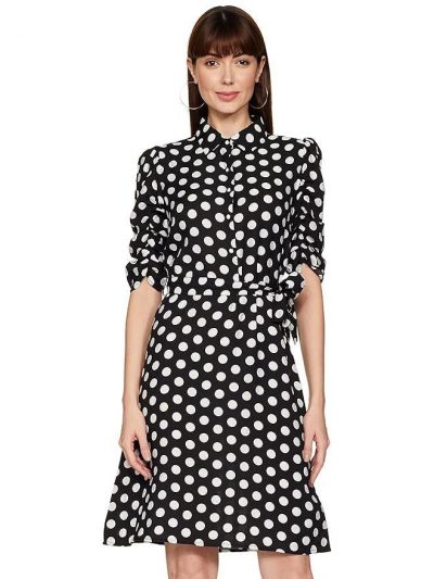 Monte Carlo Women's Polyester Blend Mini Classic Regular Casual Night Out Dress