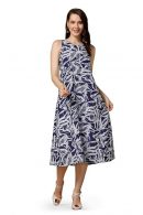Fashion Dream Women’s Cotton Blend Printed Calf Length Dress|Printed Dress|Midi Dress|A-line Dress|Printed Calf Length Dress