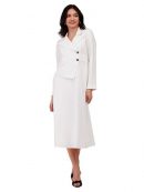 FableStreet A-line Jacket Dress - White