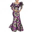 Fashion Robe Africaine Femme Elegant Maxi Long Dresses African Ankara Print Mermaid Dresses Dashiki Evening Gowns