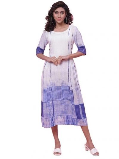 BIBA Women Liva Flared Printed Dress