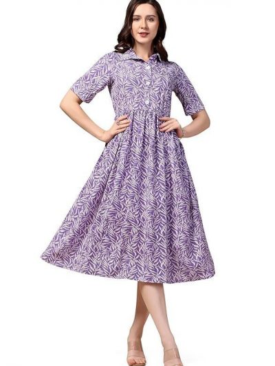 Fashion Dream Women's Fit And Flare Calf Length Dress